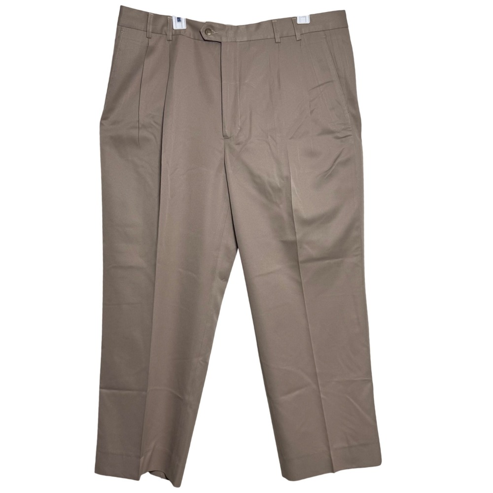Cutter & Buck Mens Pants‎ 40 DryTec Luxe Pleated Khaki Golf Classic Fit